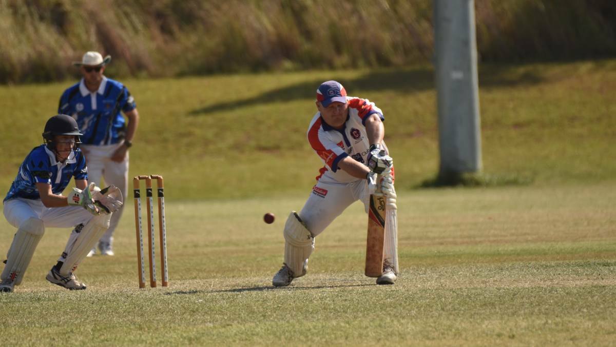 CAN THEY WIN AGAIN: Matt Day's cameo innings of 17 helped Wauchope to a competitive 9-128 in the May Kelly Cup final in 2019. Photo: Paul Jobber
