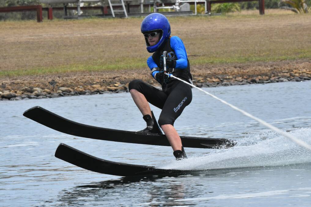 BLISTERING PACE: Shepparton 15 year-old William Moroney gathers speed towards a jump.