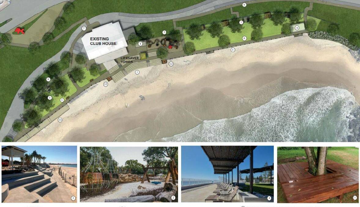 WORK IN PROGRESS: Concept photo of the Flynns Beach upgrade. Photo: Port Macquarie-Hastings Council.