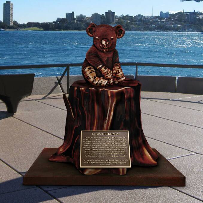MEMORIAL: The statue will be displayed with a plaque. Photo: Supplied by Gillie and Marc.