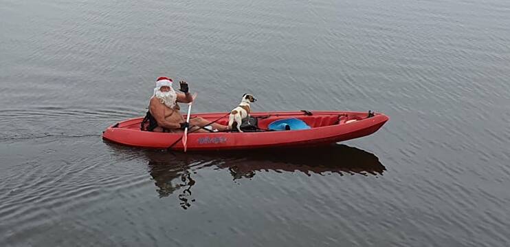 Ron Hunter, the Lake Cathie Santa and Ruby.