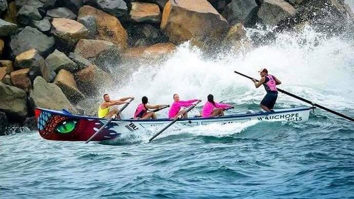 RIDING THE WAVES: Wauchope-Bonny Hills women's surfboat crew has completed a mammoth 1500km weekend of travel.