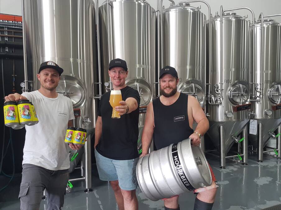 Brewers: Ryan Moore, Brad Hodge and Jacob Hurrell at Moorebeer Brewing Co.
