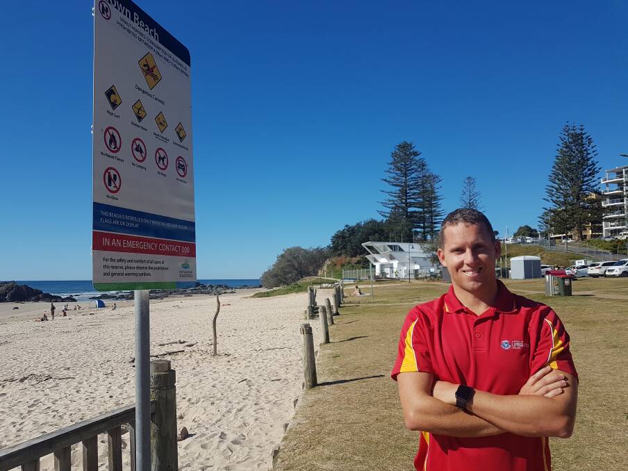 AT THE BEACH: Port Macquarie-Hastings lifeguard supervisor James Turnham.