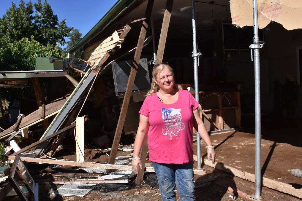  Big job ahead: River Street business owner Jenelle Nosworthy hopes to rebuild and repair Miss Nellie's Cafe. Photo: Rob Dougherty