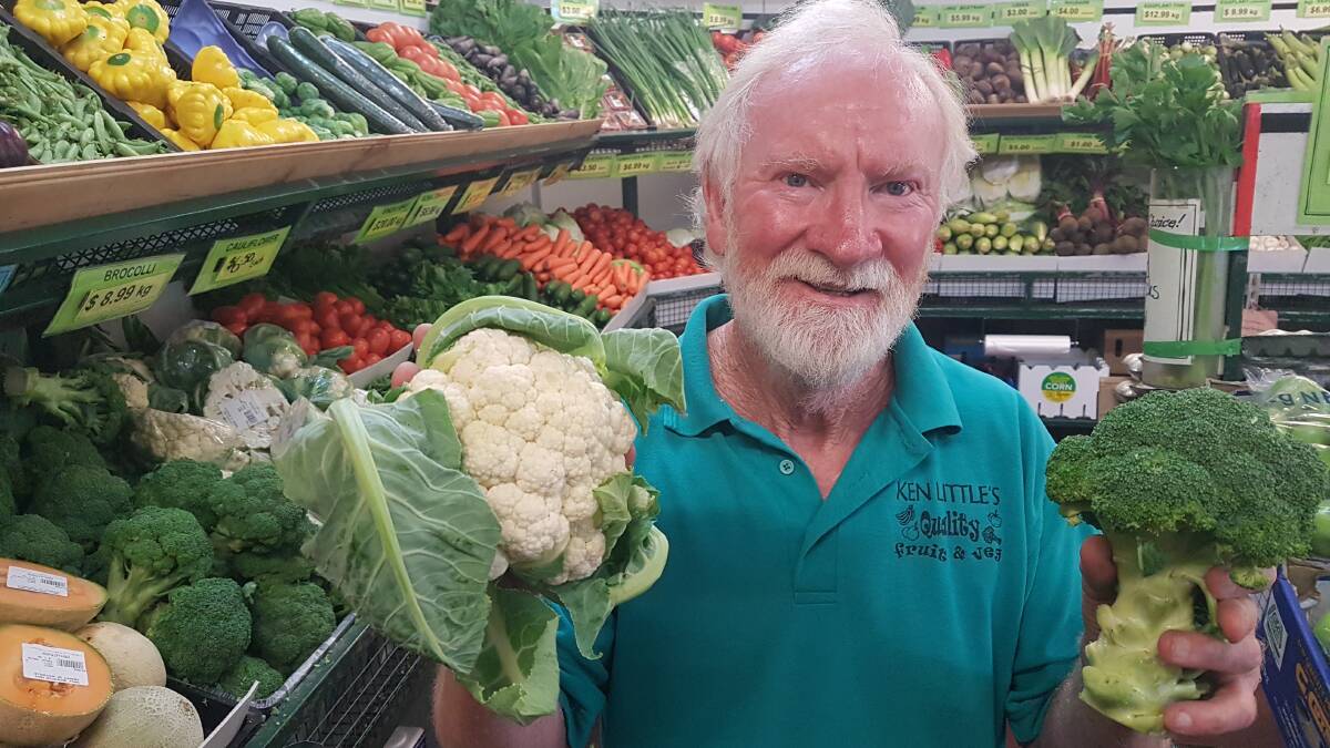 Heated veg: Ken Little from Ken Little's Quality Fruit & Veg, said this year was worse than normal and rain was needed badly for growers.