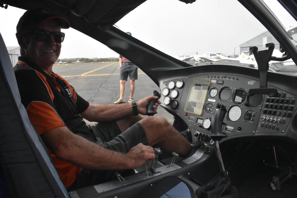 ALL THE INFO: Auto-Gyro Australia senior instructor Neil Farr in a gyrocopter cockpit.