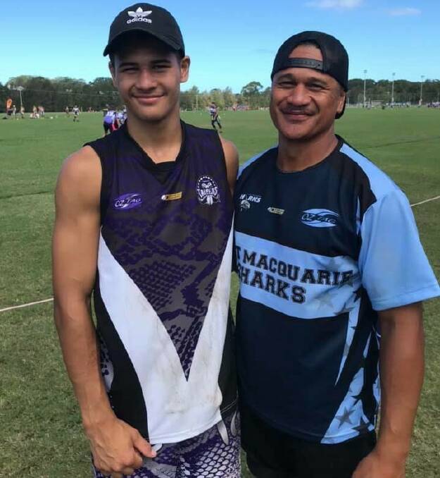 Father and son at State Cup: Elia Glassie in the men’s 20s for Tamworth and Deon Glassie in the men’s 45s for Port.