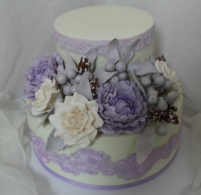 REALISM: Cake maker Odette Falzon said the toughest part is always covering the cake with fondant, while the longest is creating flowers from sugar paste.