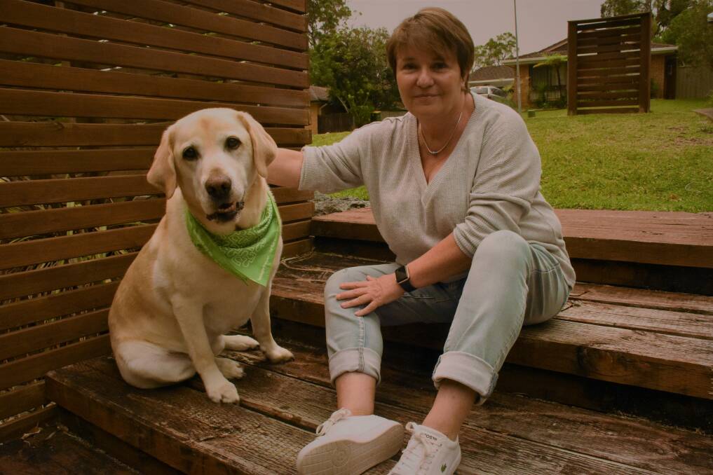 THERAPY POOCH: Charlie and headspace office coordinator Donna Judge.