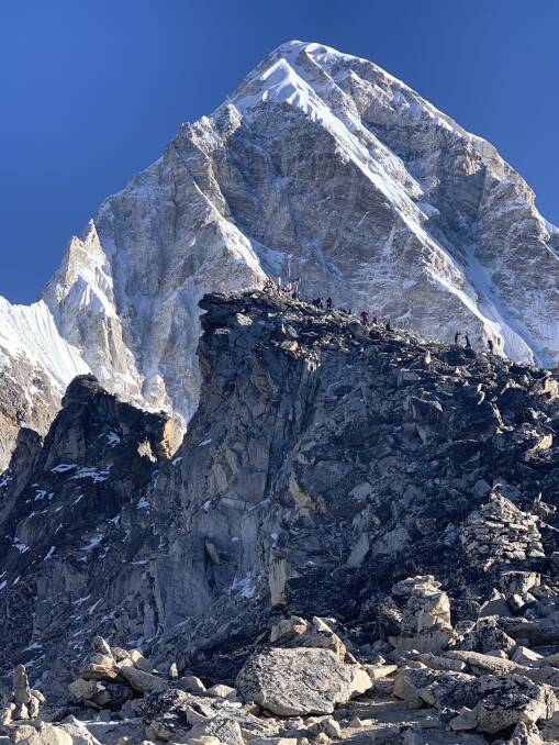 Stunning: The view to the nearby peak of Kala Pattar (5288m). Photo: Supplied.