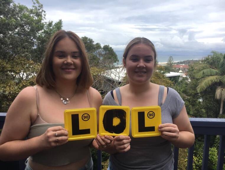 GREAT PLANS: Lexie and Lacee Williams celebrated their birthday by getting their learner's licence. Photo: Supplied.