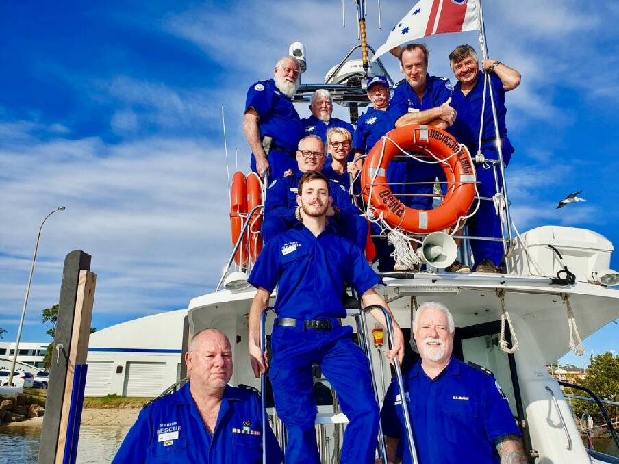 HONOURED: Port Macquarie volunteers receive NATSAR award. Photo: Marine Rescue Port Macquarie.