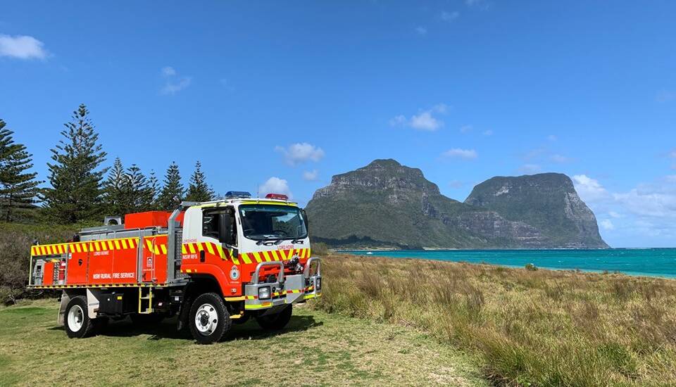 ON HOLIDAYS: A new tanker on Lord Howe Island. Photo: NSW Rural Fire Service Mid Coast District.