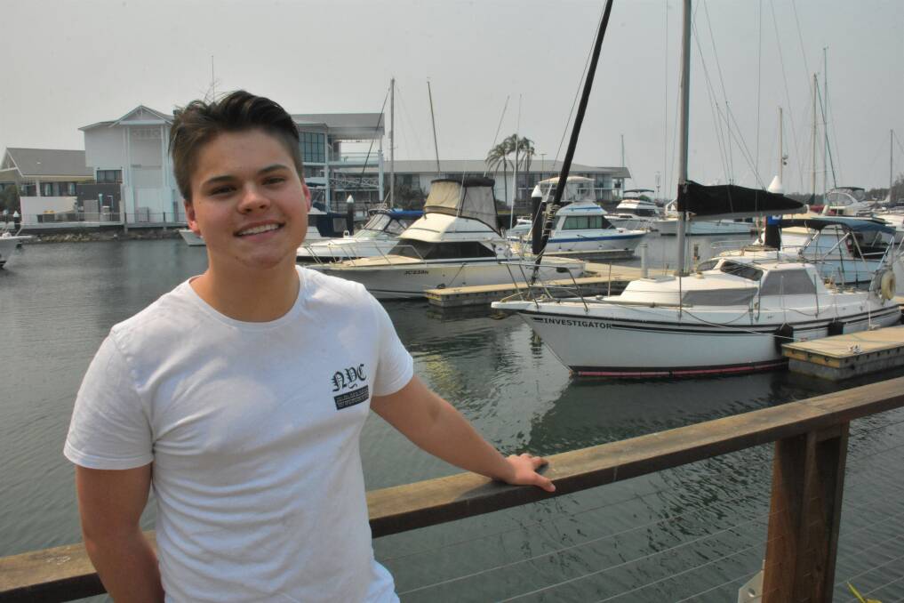 COLD VOYAGE: Hastings teenager Phoenix Nincsics prepares for 11 day journey around Tasmania on the STS Young Endeavour.