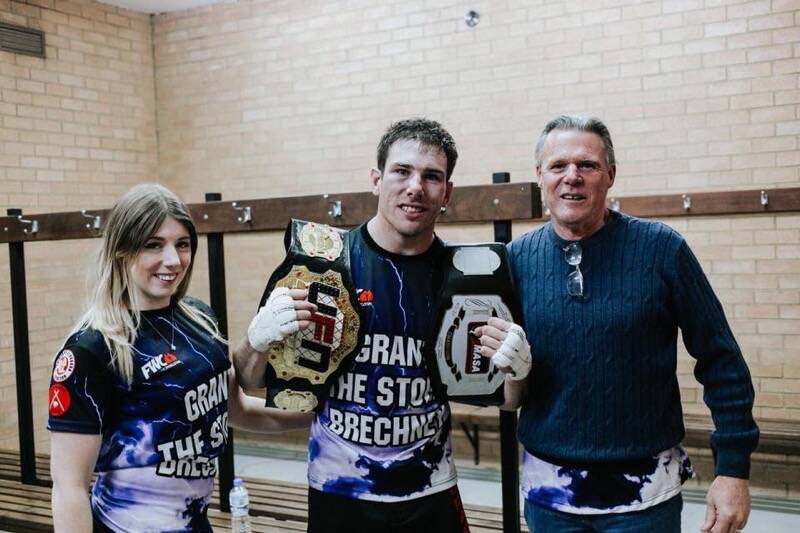 AFTER A TITLE WIN: Olivia, Grant and Chris Brechney. Photo: Grant Brechney.