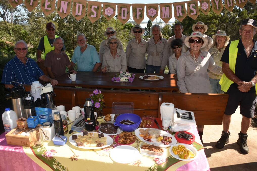 FIFTH ANNIVERSARY: Friends of Mrs York's Garden gathered for the event.