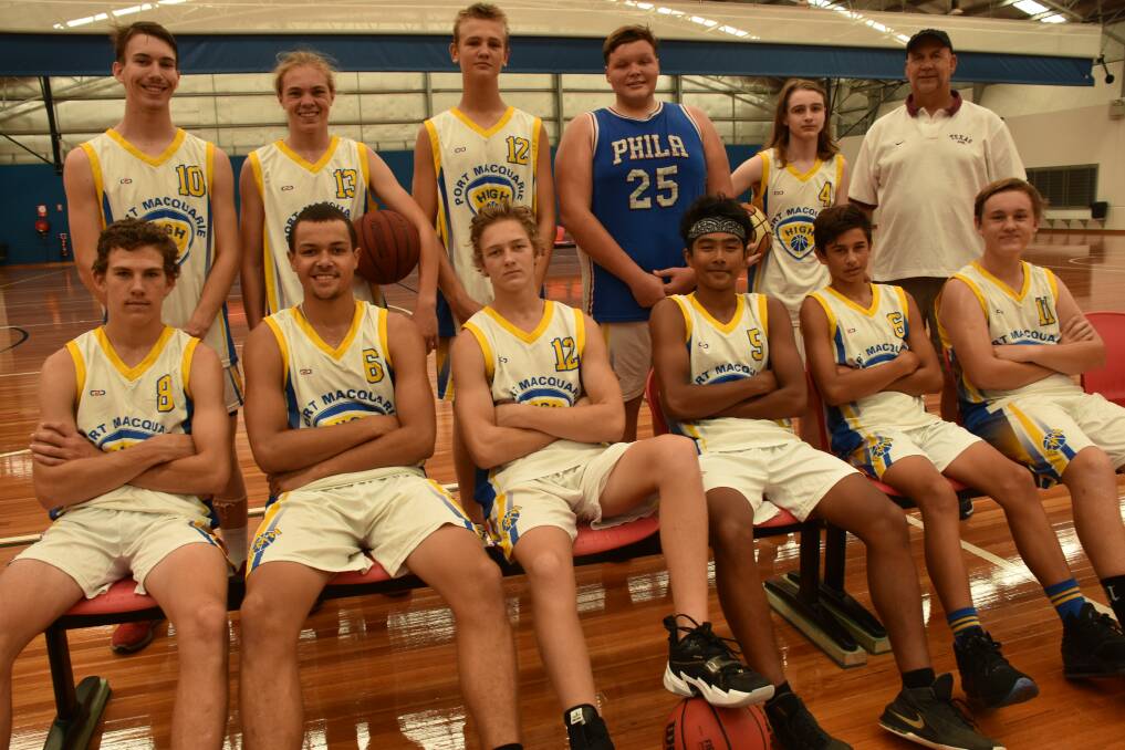 BASKETBALL SKILLS: Hastings Secondary College Port Macquarie Campus team at training on February 12.