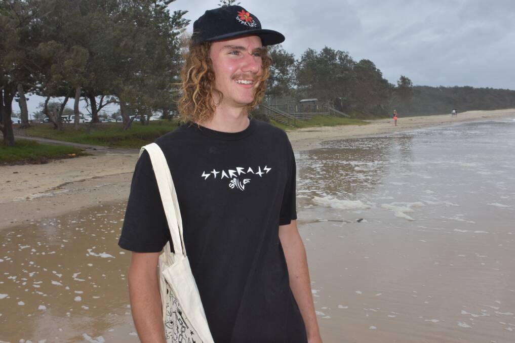 DESIGN HOBBY WITH A DIFFERENCE: Entrepreneurial teenager Caelan Walker wearing personally designed Star Rats clothing.