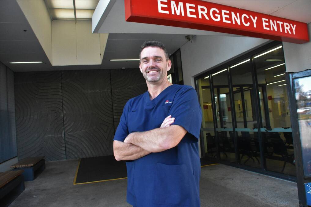 On standby: Registered nurse Simon Ross.