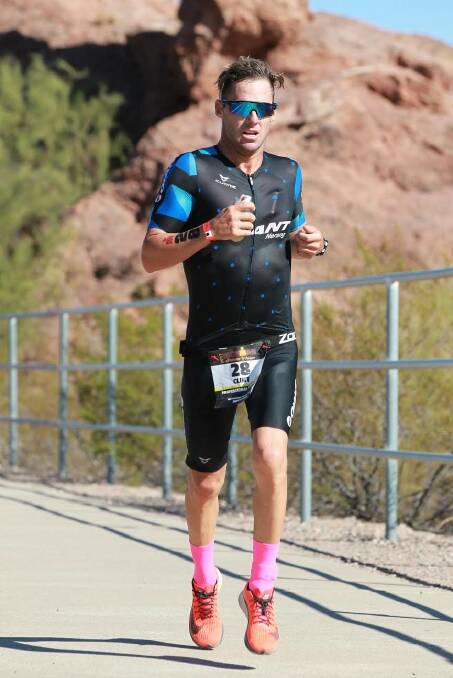 Running: Triathlete Clint Kimmins. Photo: Supplied.