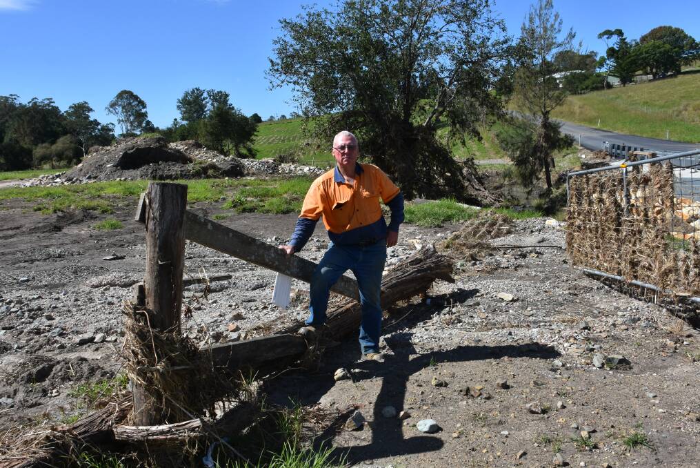 FENCES GONE: Cattle farmer Phil Morton says farmers have lost kilometres of fencing.