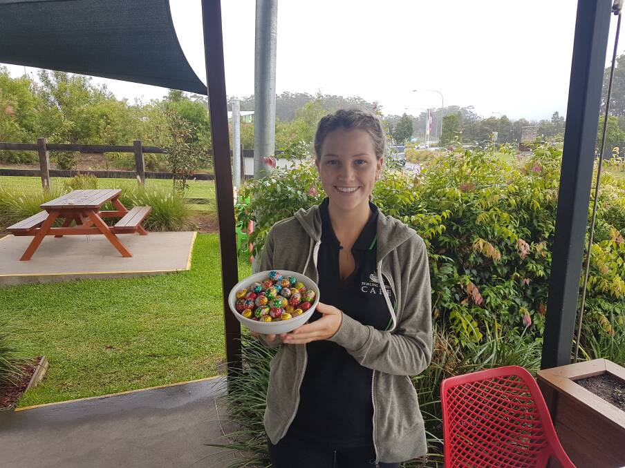 Ready for Easter: Sovereign Hills resident and manager of the nearby Stirling Green Cafe, Lydia Carney.