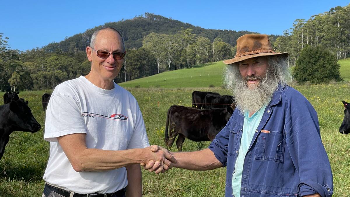 GOOD MATES: Retired engineer and neighbour Anton Visser with Rodney Fisher.