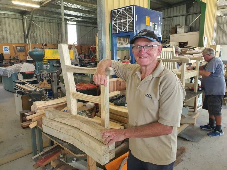 Camden Haven resident Cameron Ainslie at the Kendall Men's Shed.