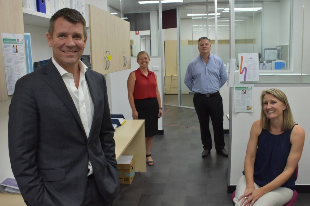 Change necessary: HammondCare CEO Michael Baird with Hannah Barratt, Julie Swarbrick and Emmerson Stott at the Port Macquarie office.