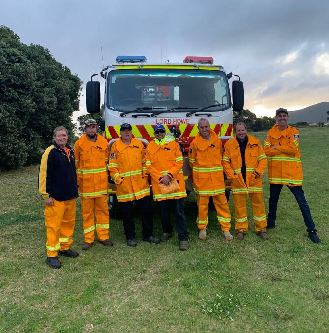 BOOTS ON THE GROUND: Brigade volunteers on Lord Howe Island. Photo: NSW Rural Fire Service - Mid Coast District.