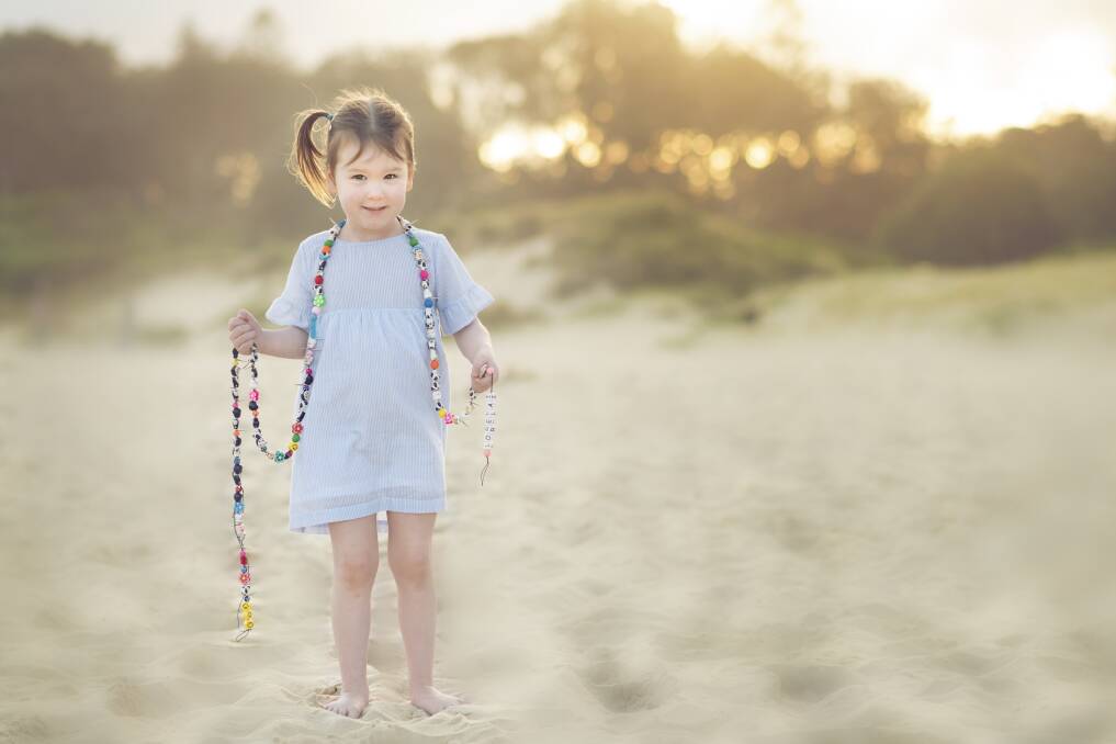 ROAD TO RECOVERY: Port Macquarie's Lorelai Pursell at the beach. Photo: Kristen Shaw Photography.