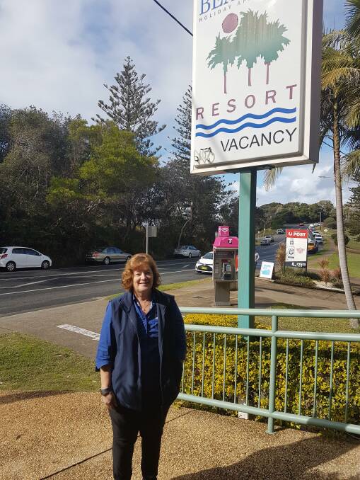 PARKING ISSUE: Beaches Resort Holiday Apartments letting manager Tracey Hunziker on Pacific Drive.