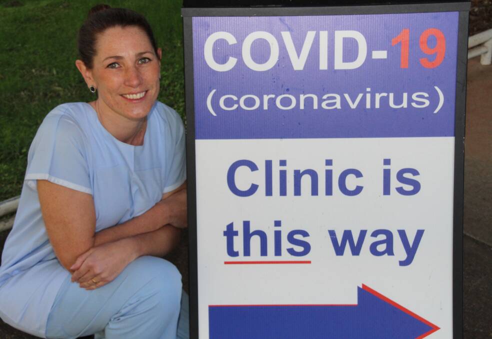 KEEPING A SMILE: Registered nurse Grainne Ducat in Port Macquarie. Photo: Supplied/Mid North Coast Health.