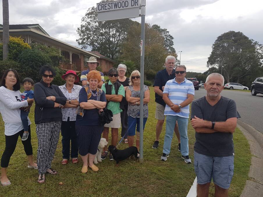Crestwood Estate: Local resident David Irving with concerned residents of the estate.