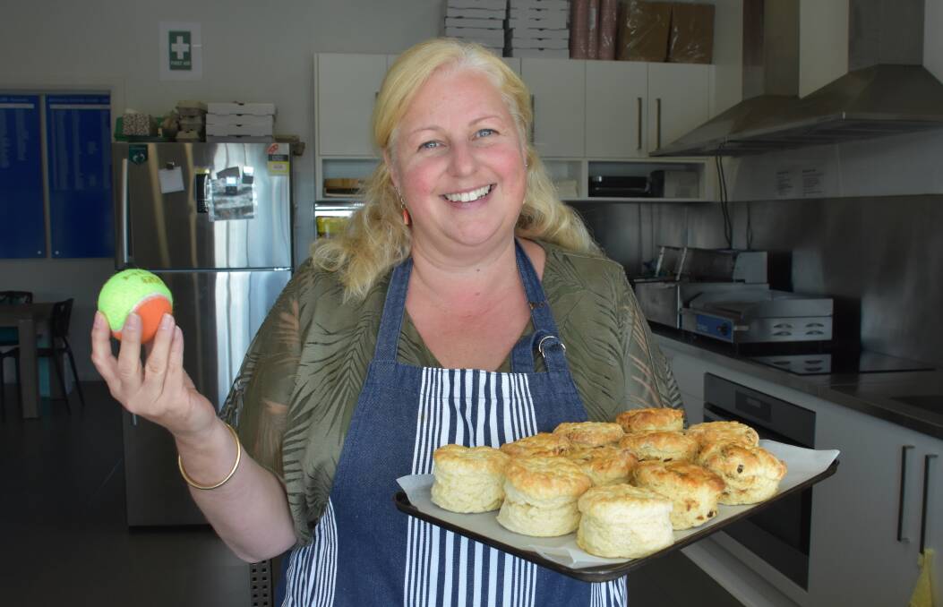CONFIDENT RETURN: Miss Nellie's Cafe owner Jenelle Nosworthy working in the Kendall Tennis Club kitchen.