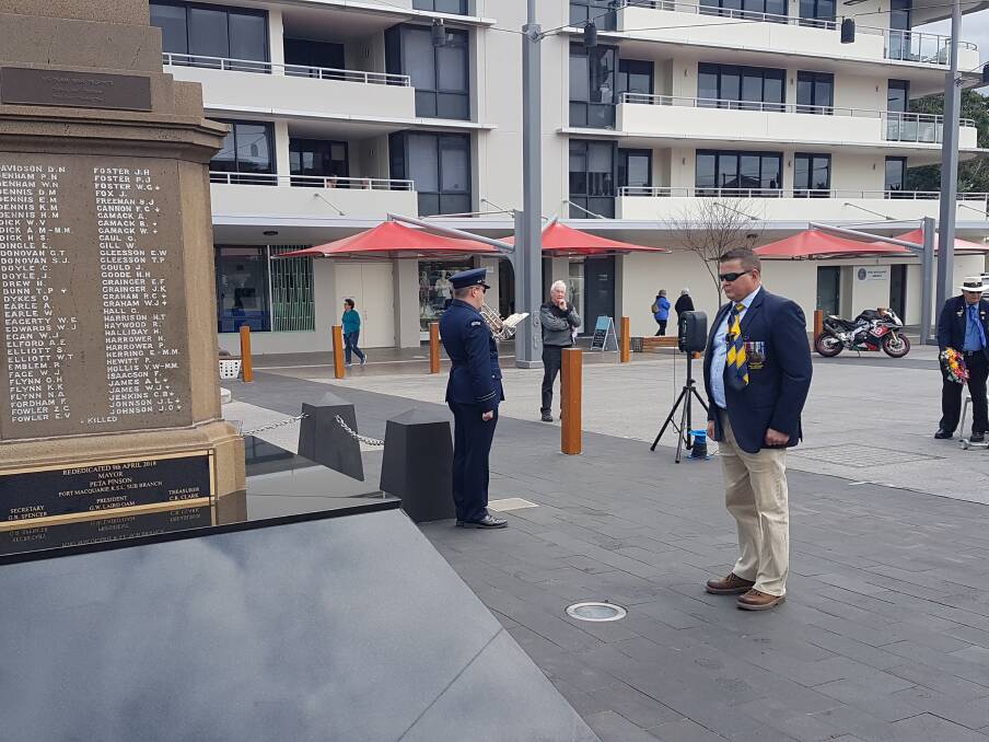 COMMEMORATION: Paul Davey attending a September 11 service in Port Macquarie.