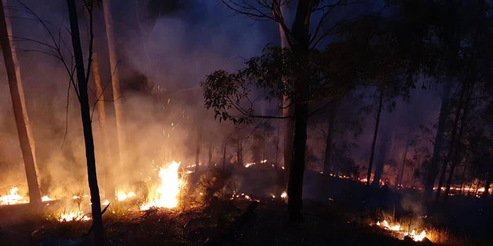 Photos of the bushfire attended by Comboyne Rural Fire Brigade.