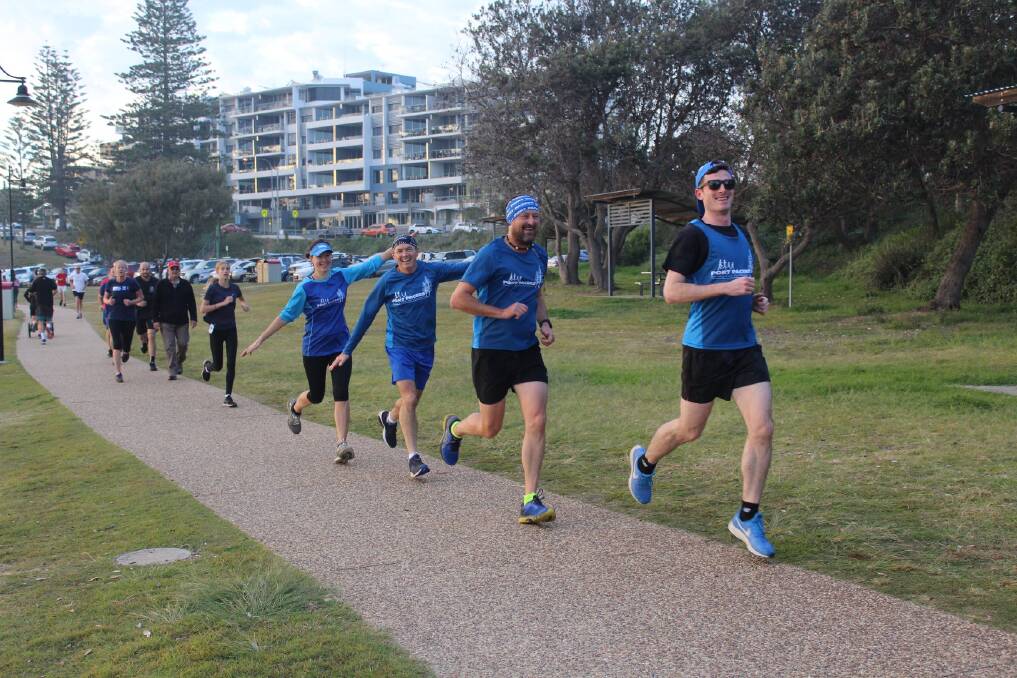RUNNING GROUP: Paul Gagliardi at Port Macquarie Parkrun. Photo: Port Macquarie Parkrun.
