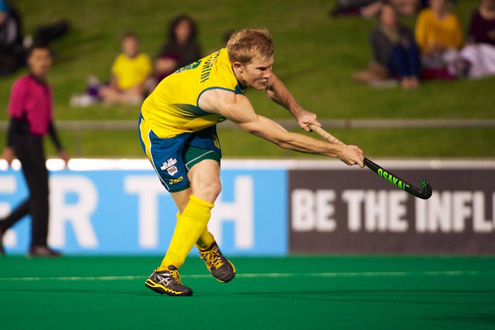 SHOT ON: Matthew Butturini competing in the 2011 Champions Trophy. Photo: Supplied/Hockey Australia