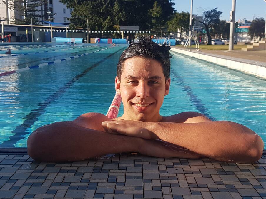 SURGING STRONG: Nathan Smith at the Port Macquarie Olympic Pool.