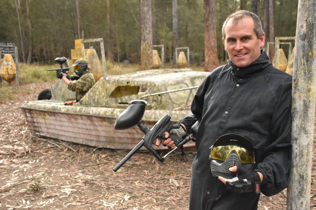 Out in the field: Mid-North Coast Paintball director Glenn Etheridge.