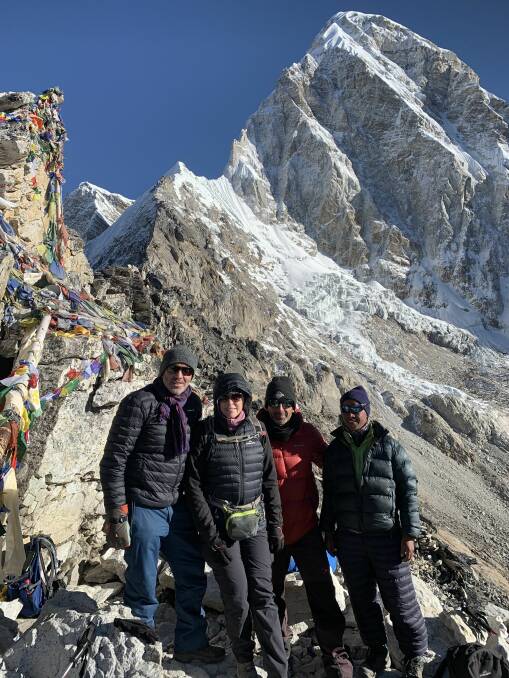 Big achievement: Claudia was one of three to ascend the nearby peak of Kala Pattar (5288m). Photo: Supplied.