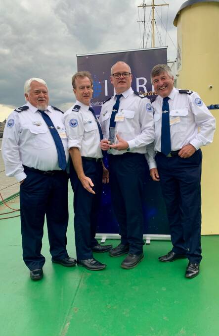RECOGNISED: Marine Rescue Port Macquarie members at the awards in London. Photo: Supplied.