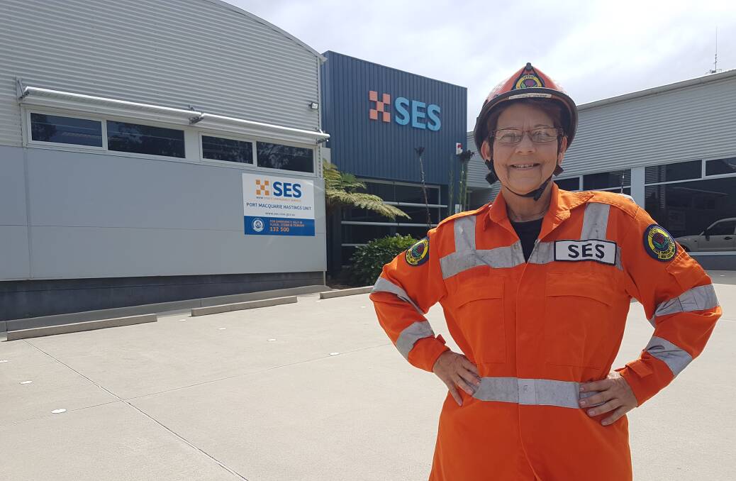 Port Macquarie: New recruit Susan Shaw outside SES HQ.