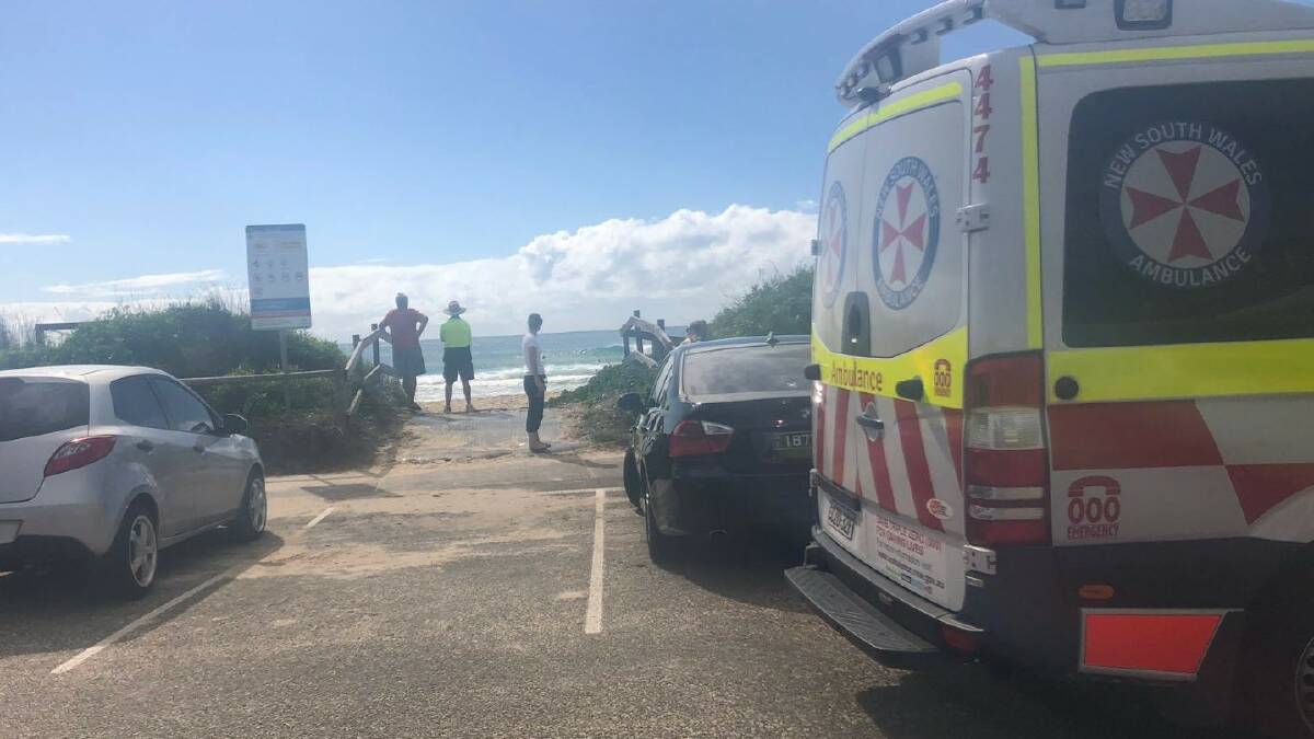 Town Beach: Man taken to hospital after hitting his head while surfing in Port Macquarie.