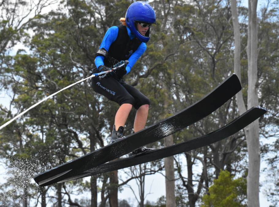 ON A WING: Shepparton 15 year-old William Moroney flying high off a jump.