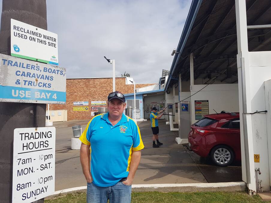 CARWASH: Port Macquarie Car Wash owner and operator Dan McGrady with manager Wayne Sheehy.
