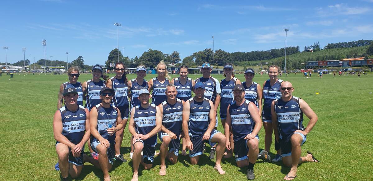 SEMI-FINAL SQUAD: Port Macquarie at the Oz Tag competition in Coffs Harbour. Photo: Supplied/Claire Thurlow.