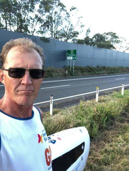 Run Around Australia: Andre Jones reaches Port Macquarie.